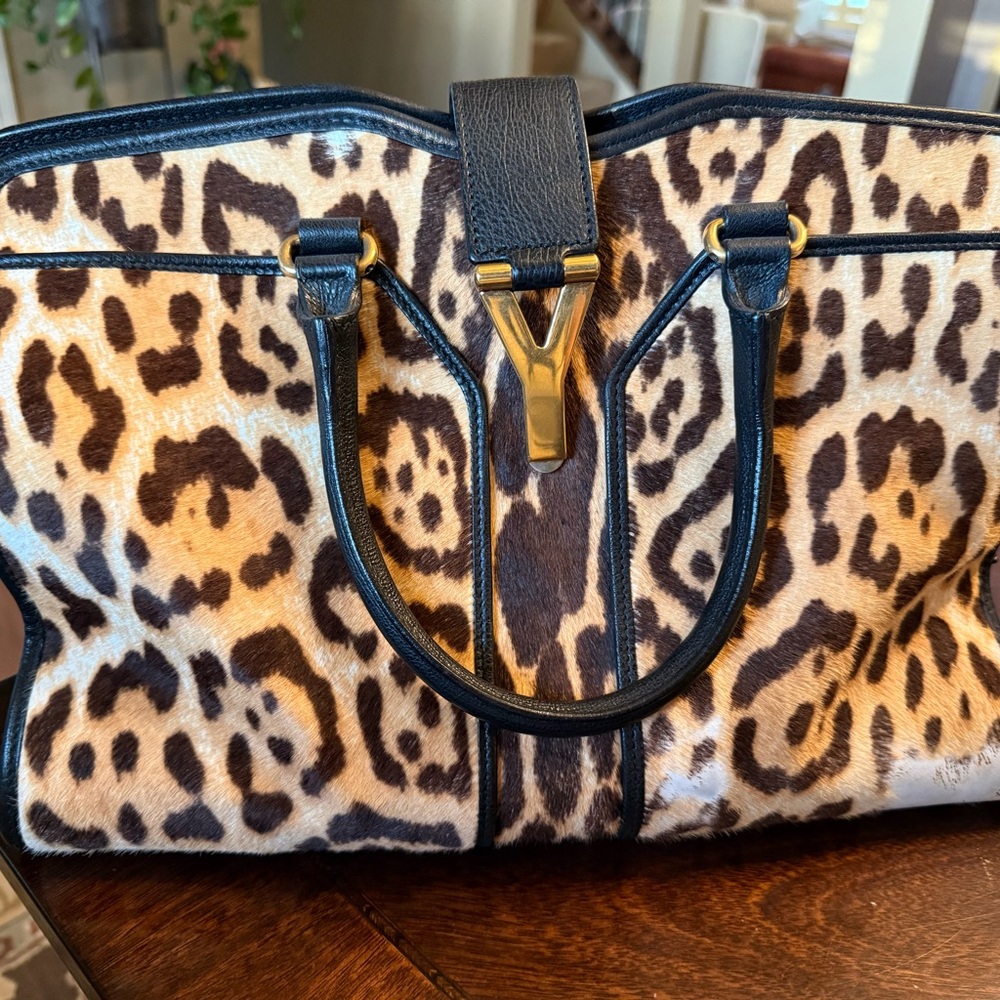 Yves Saint Laurent Leopard Satchel